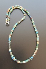 NILE  Ancient Egyptian Amulet Mummy Bead Necklace ca 600 BC