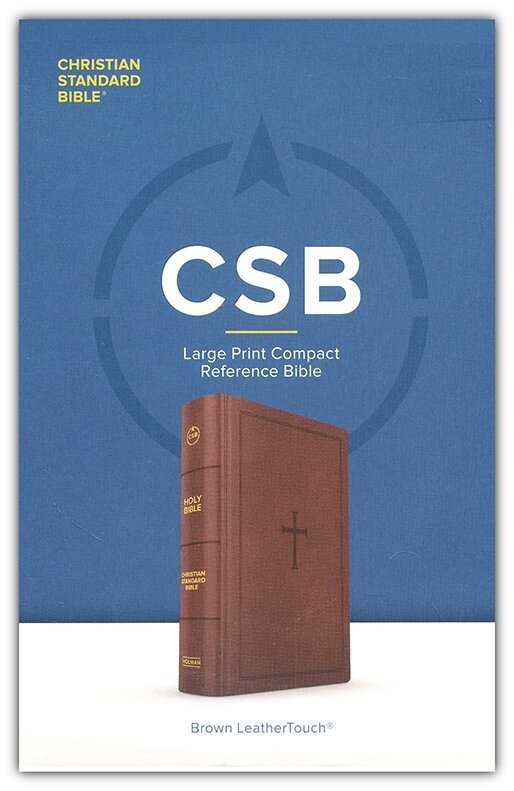CSB Large Print Compact Reference Bible, Brown Leathertouch by C. S. B. Bibles CSB Bibles by Holman (2023, Imitation Leather)