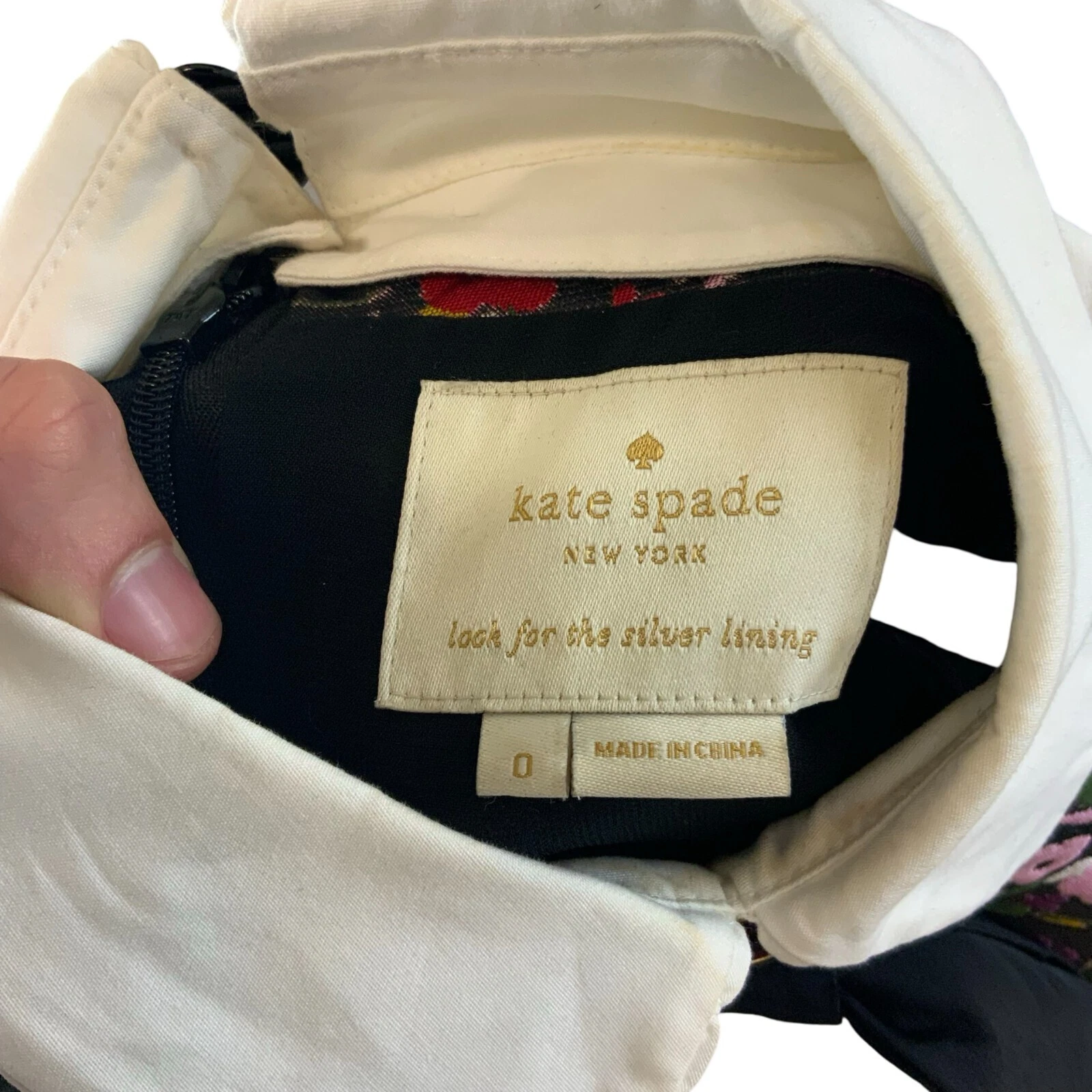 ABITO MIDI KATE SPADE FW 2017 FLOREALE CON COLLETTO JACQUARD XS UK 6