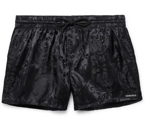 white versace swim shorts