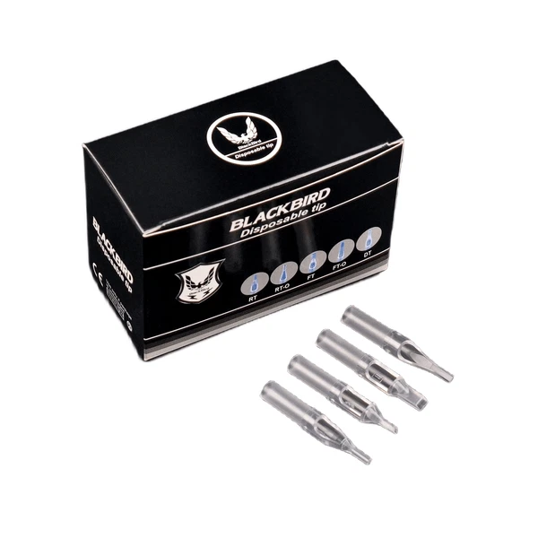 Blackbird Disposable Tattoo Tips - Various Sizes Available (50 PCS) - Clear