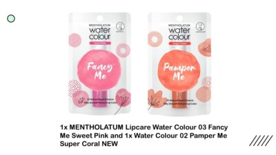 2x MENTHOLATUM Lipcare Fancy Me Sweet Pink and Pamper Me Super Coral NEW