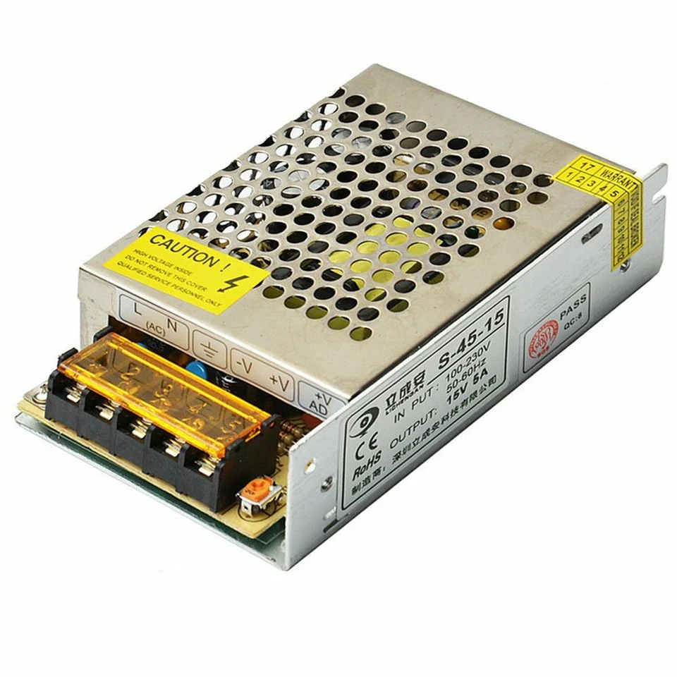 AC To DC15V 3A/5A/10A/20A/30A Switch Driver Power Supply Monitor Centralized LED - Image 3 of 4