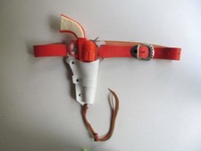 SET Plastic Big 9 inch  White Holster Orange Belt Leather Leg Tie Birthday Gift