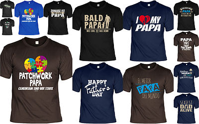 Sprüche T-Shirt Papa Geschenk Geburtstag Vater Vatertag Patchwork Sprücheshirt