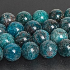 7-8MM Genuine Natural Blue Green Apatite Beads Grade A Round Loose Beads