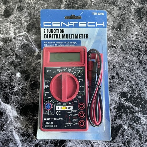 Cen-Tech 7 Function Digital Amp Ohm Volt Meter AC/ DC Voltmeter ...