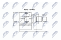 NTY NPW-FR-003 Gelenksatz Antriebswelle Vorderachse Links, Getriebeseitig FüR