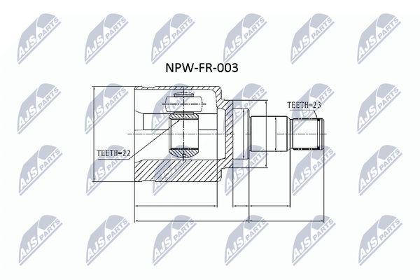 NTY NPW-FR-003 Gelenksatz Antriebswelle Vorderachse Links, Getriebeseitig FüR-image