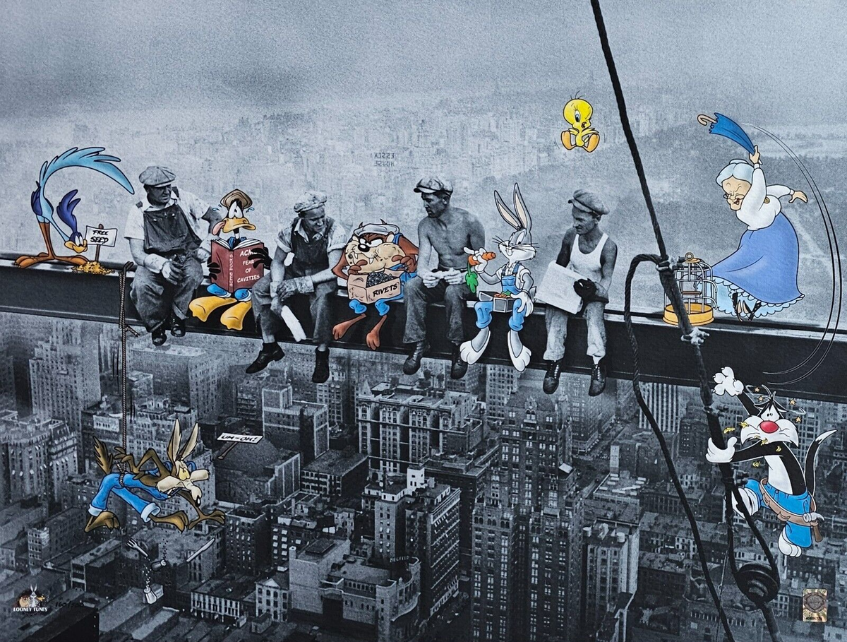 Looney Tunes Lunchbreak cartoon Lunch atop a skyscraper Limited