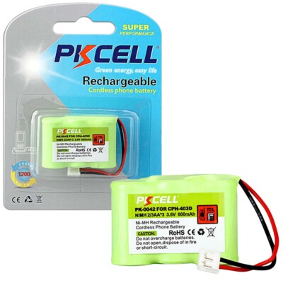 1 PKCELL Cordless PK-0042 for CPH-403D Phone NiMH 600mAh Battery 3.6V