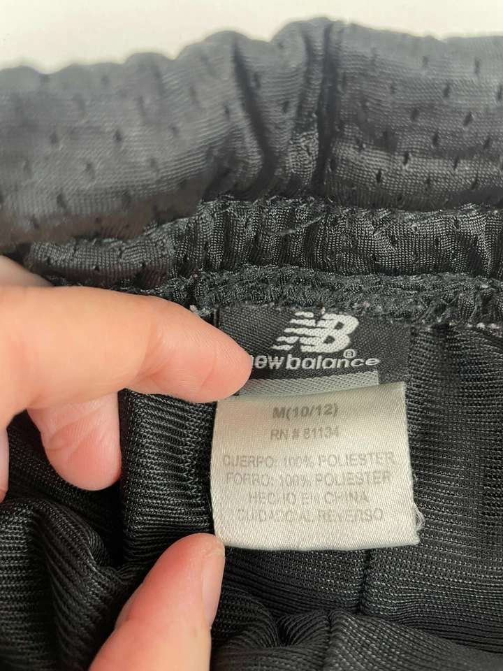 New Balance Athletic Shorts Boys Size Medium 10-12 Black Pull On Activewear - Image 4 of 4
