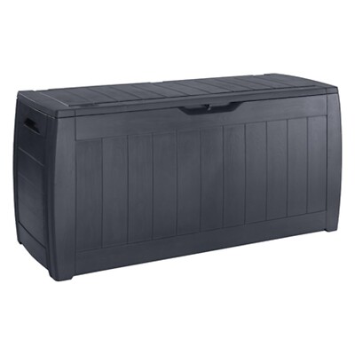 Keter Gartenbox, Auflagenbox , 270 L, Graphit, Gartentruhe, Gartenkiste