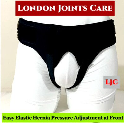 Hernie Stützgürtel reduzierbar Leistenbinder Bandage abnehmbare Pads atmungsaktiv UK