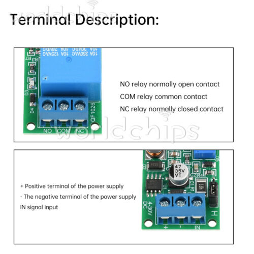 DC 4-30V Power Adjustable Delay Relay Timer Control Module 4 Gear Delay Switch - Picture 13 of 20