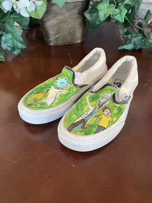 Vans Off The Wall Customized Rick And Morty Slip On Canvas