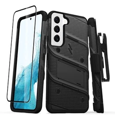 ZIZO BOLT Bundle Galaxy S22 Black Case +TemperGlass +Holster