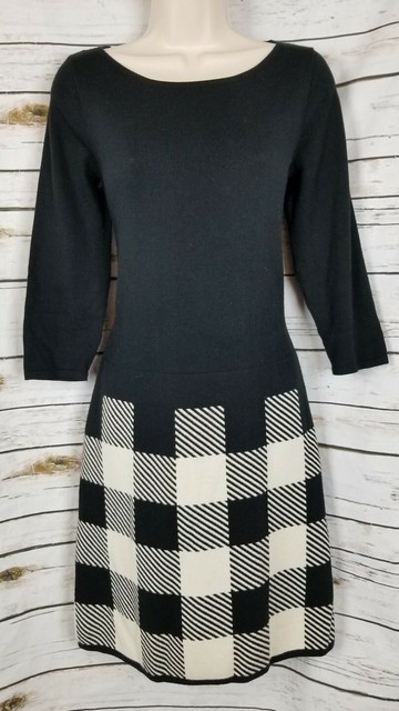 buffalo plaid sweater dress