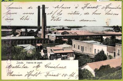 af1140 - ARGENTINA - Vintage Postcard - Zarate - Fabrica de Papel