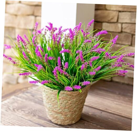 Artificial Fall Fake Outdoor Plants Flowers for Summer Decoration,10 Fuchsia