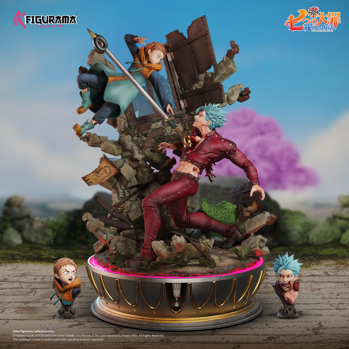 Creature Bingaman 1 Deadly Sins 8.3インチ New Figurama Seven Deadly Sins Ban VS King Resin Model Painted