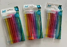 3x! New 8 Count Jot Gel Pens 1.0 mm Super Glitter Smooth Writing Metal Tip Fresh
