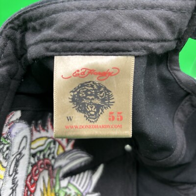 Ed Hardy Dragon Hat Black Cap Women’s Baseball/Trucker Style Adjustable Strap 55 Ed Hardy Dragon Hat Black Cap Women main image 4