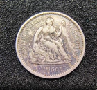 1860-O Liberty Seated Half Dime H10c - New Orleans Mint - F-VF- Amazing Toning!