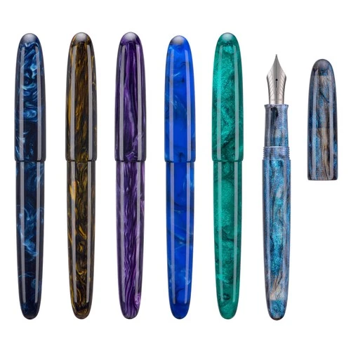 Asvine C80 Resin Fountain Pen NO.8 EF/F/M/Stub 1.1 Nib Handcraft Large Size Pen - product listing photo