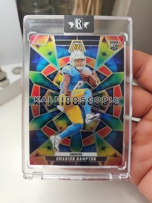 2025 Panini Mosaic Kaleidoscopic Omarion Hampton SSP CASE HIT #3 Chargers RC