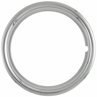 Set of 4 Stainless Steel 15 Inch Beauty Trim Rings with Metal Clip Retention System Set of 4 Stainless Steel 15 Inch Beauty Trim Rings with Metal Clip Retention System
