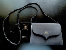 NWT Vintage Chopard Casmir Gardens of India Black Evening Bag Clutch Purse