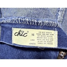 Womens 16 Chic Jeans Blue Denim High Waisted Tapered Leg Vintage Made in USA