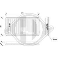 DCI0093S Filter, Innenraumluft FüR BMW 7 (E65, E66, E67)