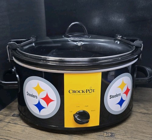 Crock-Pot Pittsburgh Steelers NFL Slow Cooker 6 Quart Tailgate Party Used Tested