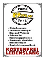 Holzschild 40X30 Cm Firma Oma Gmbh Kostenfrei Deko Geschenk Holz Schild