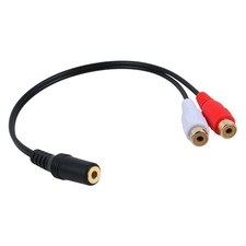 Gold Plated 3.5mm Jack Female to 2 Female Jacks Stereo Adapter Audio3081