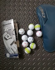 Brand New Taylormade Qi4D Driver Head Cover With Taylormade Glove and Golf Balls