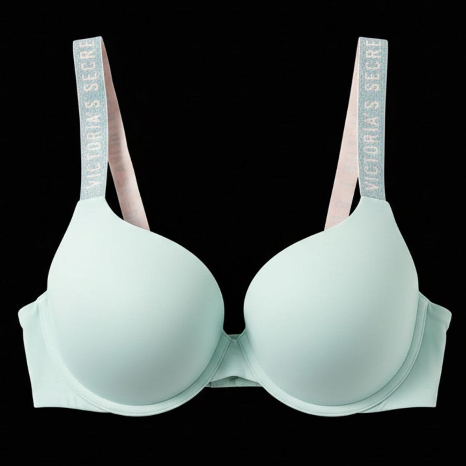 Victoria's Secret T-Shirt Push-Up Light Blue Underwire Padded Bra Size 36C
