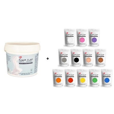 Foam Clay Bucket Set - 12 Colors, Soft & Squishy Air Dry Clay for Crafts, Cospla
