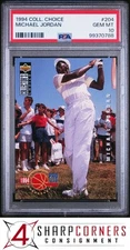 1994 COLLECTOR'S CHOICE #204 MICHAEL JORDAN PLAYING GOLF HOF PSA 10