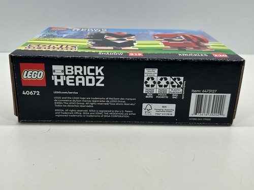 Lego Brickheadz Sonic the Hedgehog: Knuckles & Shadow 40672 Nuevo En Caja - Imagen 7 de 9