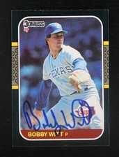 AUTOGRAPHED - Bobby Witt Donruss #99 Texas Rangers 1987 MLB
