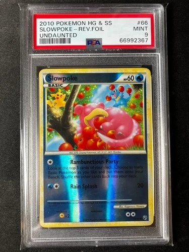 Slowpoke Pokemon 2010 Reverse Foil Undaunted 66/90 - PSA 9 - POP 5 Very rare