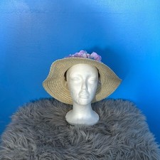 Elli by Capelli Straw Hat w/ Silver Thread  Pink Flowers  Girl's Summer Sun