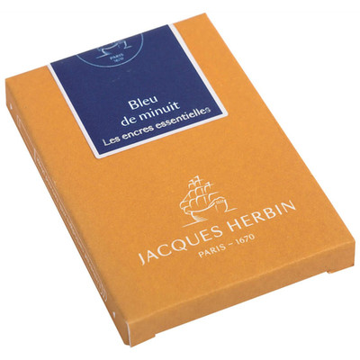 Jacques Herbin 4x 7 große Patronen (internat. Größe 1,35ml) Marineblau 11019JT