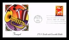 DR JIM STAMPS US COVER HOLIDAY MUSIC MAKERS SANTA CLAUS TRUMPET FDC FLEETWOOD