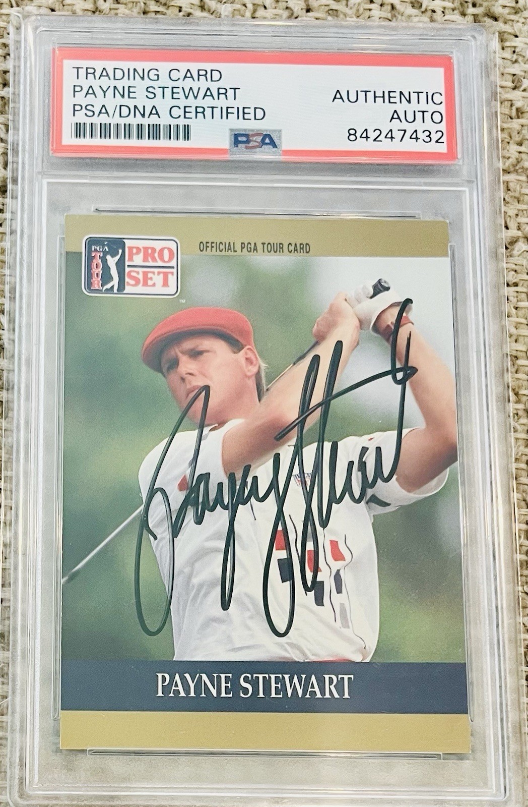 Payne Stewart Autographed Signed LEGEND RIP 1991 ProSet Golf Card GEM PSA/DNA 