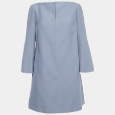 Valentino Blue Silk Blend Mini Dress L