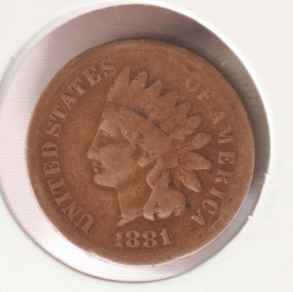 US Rare Old West 1881 Indian Head Penny Coin American Collection Shield Cent USA